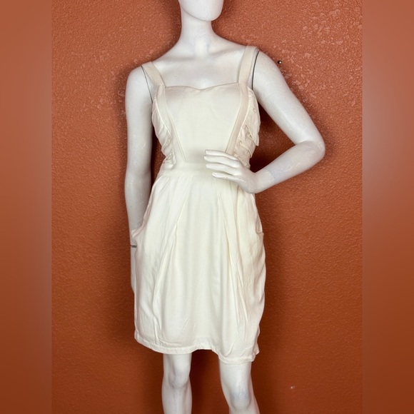 BCBGeneration Cream Mini Dress Size 10 - Picture 1 of 12